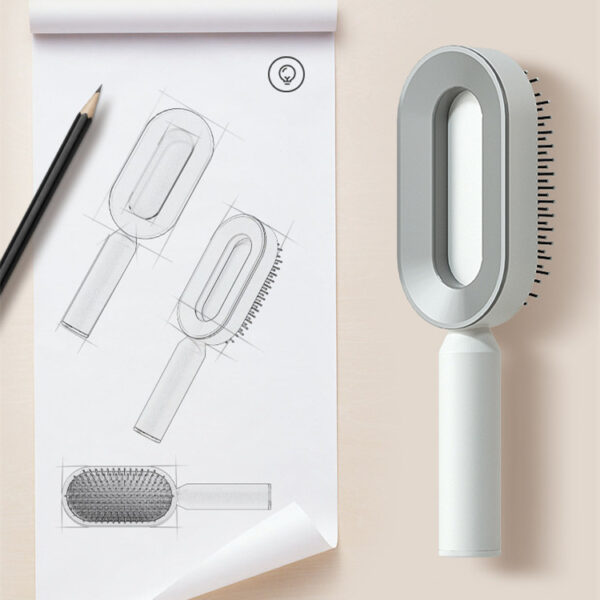 Self Cleaning Hair Brush For Women - Image 6