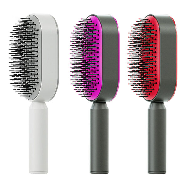 Self Cleaning Hair Brush For Women - Image 4