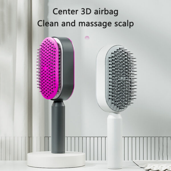 Self Cleaning Hair Brush For Women - Image 5